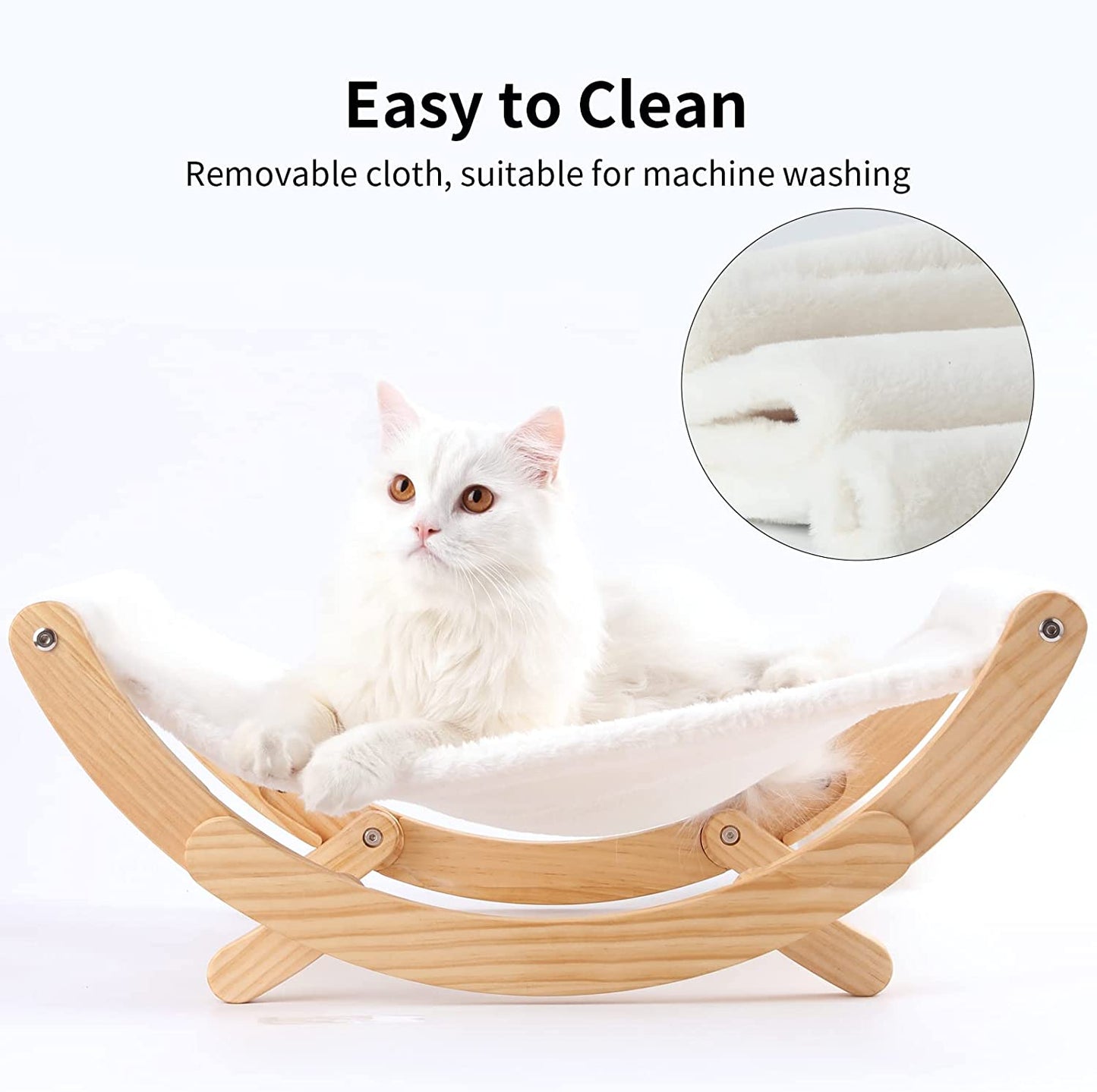 Elevate Your Cat's Comfort with the Stylish New Moon Cat Hammock - Perfect Indoor Bed for Cats and Small Dogs!
