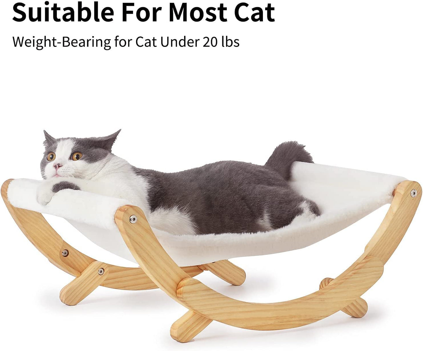 Elevate Your Cat's Comfort with the Stylish New Moon Cat Hammock - Perfect Indoor Bed for Cats and Small Dogs!