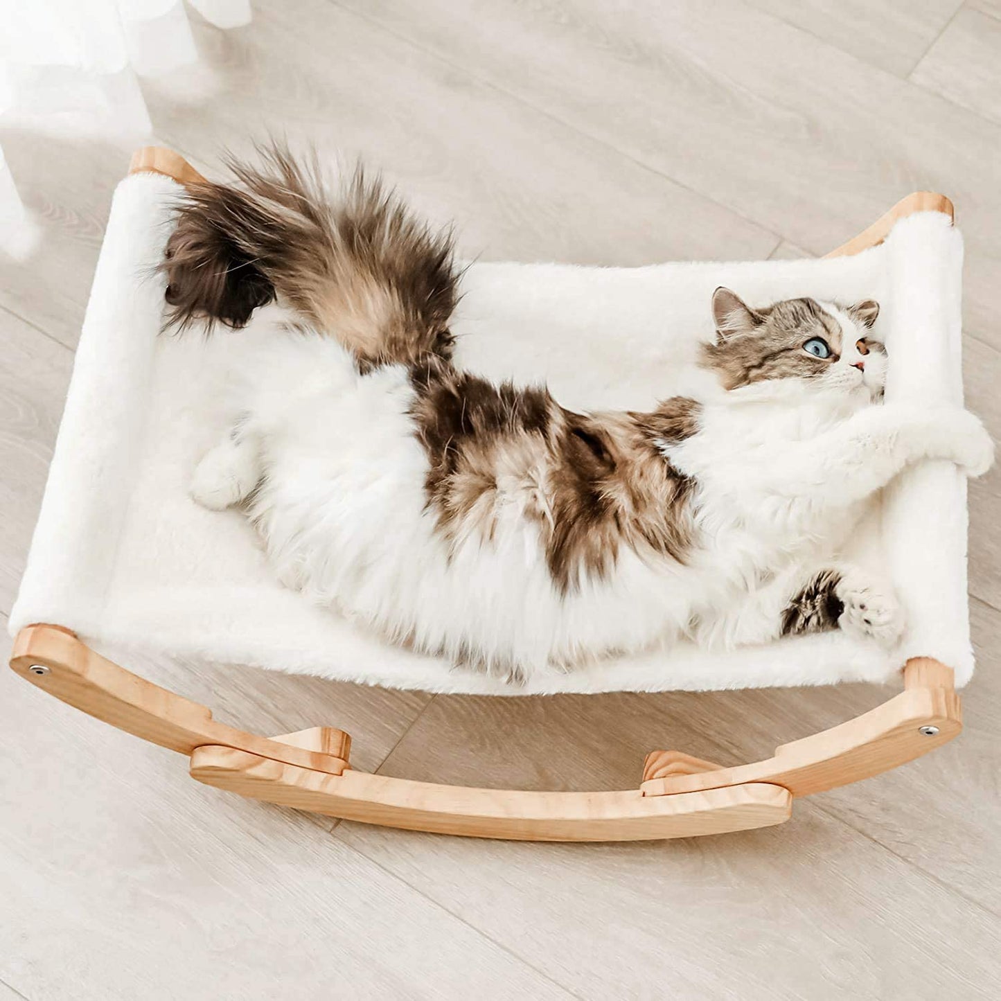 Elevate Your Cat's Comfort with the Stylish New Moon Cat Hammock - Perfect Indoor Bed for Cats and Small Dogs!