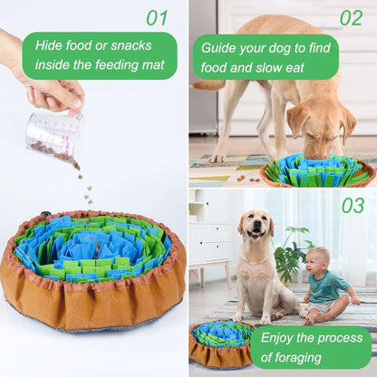 Interactive Snuffle Mat for Dogs - Adjustable Feeding Mat for Smell Training and Slow Eating, Perfect for All Dog Sizes!