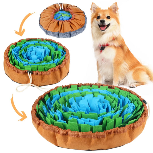Interactive Snuffle Mat for Dogs - Adjustable Feeding Mat for Smell Training and Slow Eating, Perfect for All Dog Sizes!