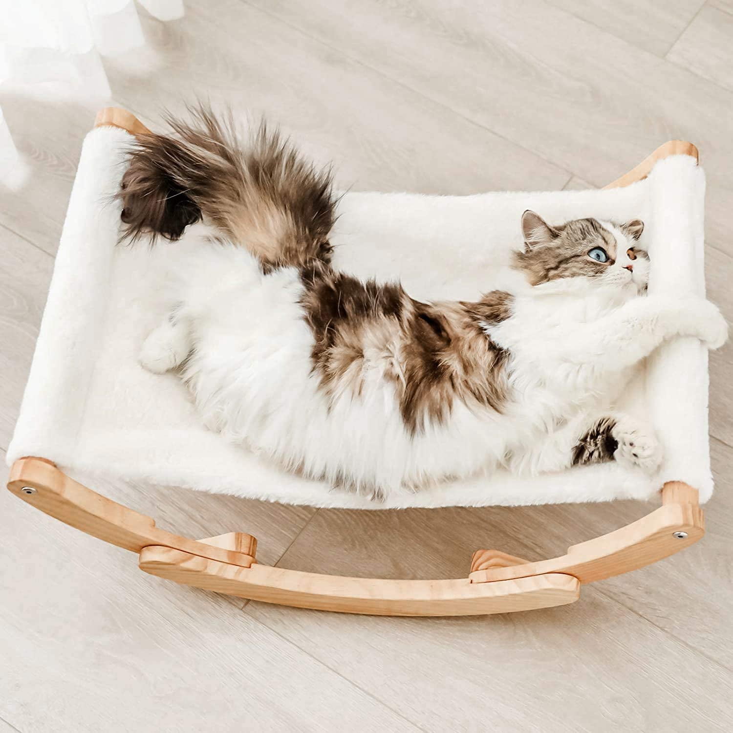 Elevate Your Cat's Comfort with the Stylish New Moon Cat Hammock - Perfect Indoor Bed for Cats and Small Dogs!